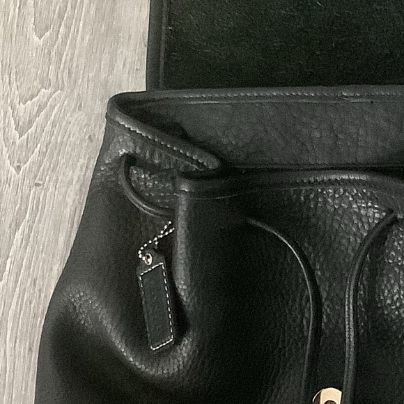 COACH VINTAGE LEATHER PEBBLE DRAWSTRING BACKPACK - Picture 13 of 16